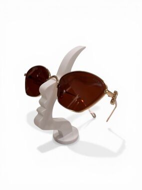 Brown Lens Gold Frame Women's Sunglasses